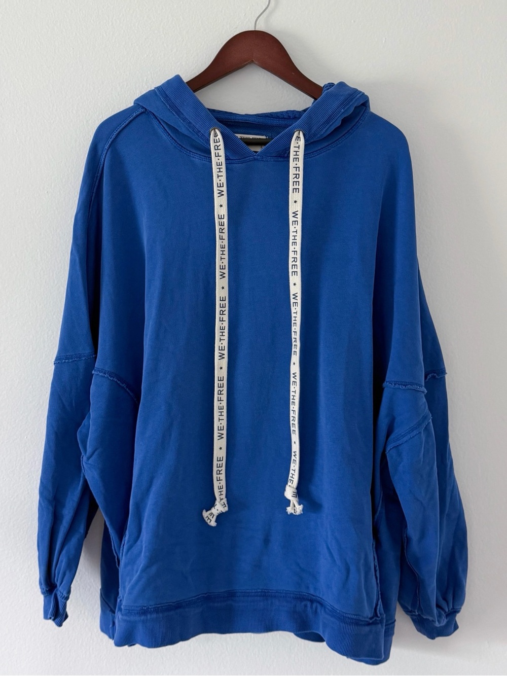 NWT Free People x We The Free We Hoodie in Dazzling Blue Size Small Oversized